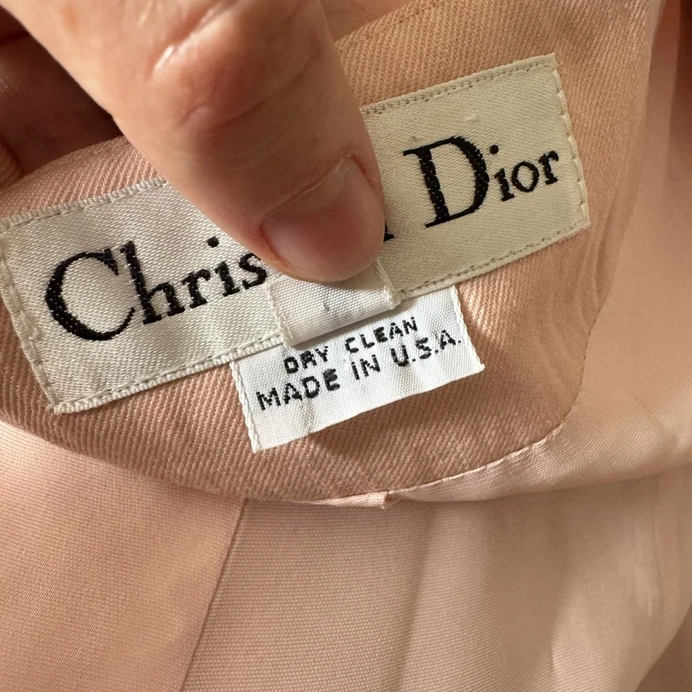 Vintage Christian Dior blush pink blazer
